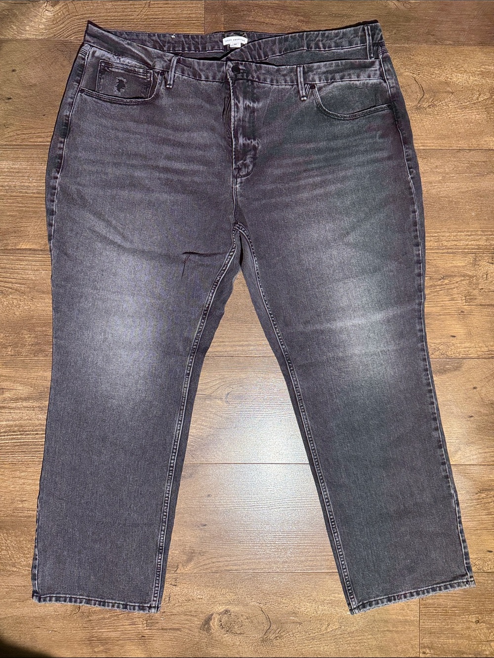 Good American Women’s Black Straight Leg Jeans - Size 22